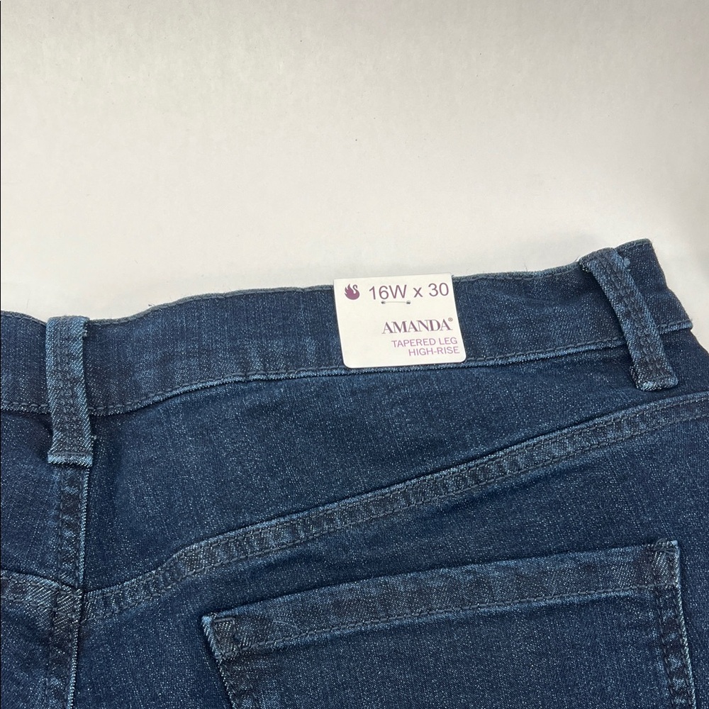 Gloria Vanderbilt Amanda Dark Blue Denim Jeans - Picture 6 of 9